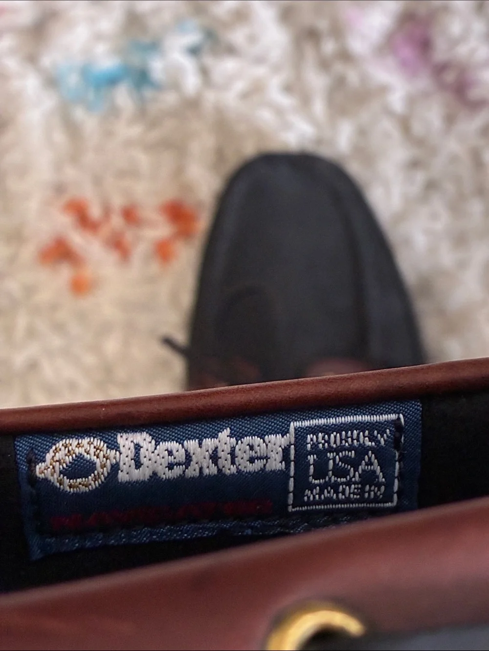 Dexter Black and Brown Leather Men’s Boat Shoes size 9 US made